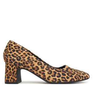 Czółenka Clarks. Brązowe czółenka Clarks, bez wzorów, bez obcasa, bez zapięcia. Za 329,99 zł.