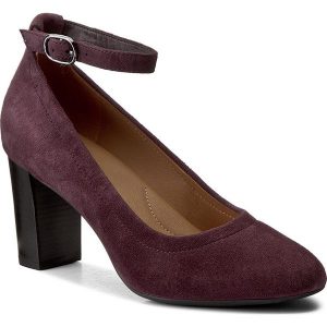 Półbuty CLARKS - Chryssa Jana 261294384 Aubergine Sde. Czółenka marki Clarks. W wyprzedaży za 289,00 zł.