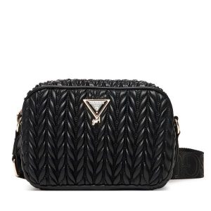 Torebka Guess. Czarne listonoszki Guess, z aplikacjami, bez dodatków. Za 209,99 zł.