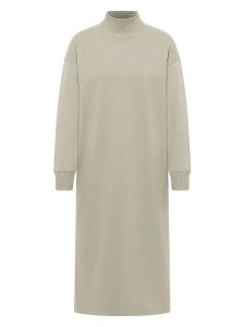 ELBSAND Sukienka dresowa "Roomi" w kolorze beżowym rozmiar: XL. Brązowe sukienki ELBSAND, xl, bez wzorów, z bawełny, bez kołnierzyka, bez ramiączek, maxi. Za 173,99 zł.