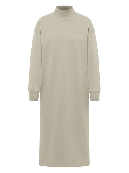 ELBSAND Sukienka dresowa "Roomi" w kolorze beżowym rozmiar: L. Brązowe sukienki ELBSAND, l, bez wzorów, z bawełny, bez kołnierzyka, bez ramiączek, maxi. Za 209,33 zł.