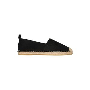 Płócienne espadryle damskie Superdry. Czarne espadryle Superdry, bez wzorów, bez obcasa. Za 295,05 zł.