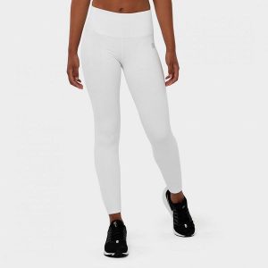 Legginsy sportowe ze średnim stanem Fitness Siroko Run. Białe legginsy SIROKO, bez wzorów, z nylonu. Za 105,00 zł.