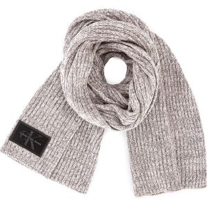Szal CALVIN KLEIN JEANS - J Basic Rib Scarf K60K603380 611. Brązowe szaliki marki Calvin Klein Jeans, z jeansu. W wyprzedaży za 209,00 zł.