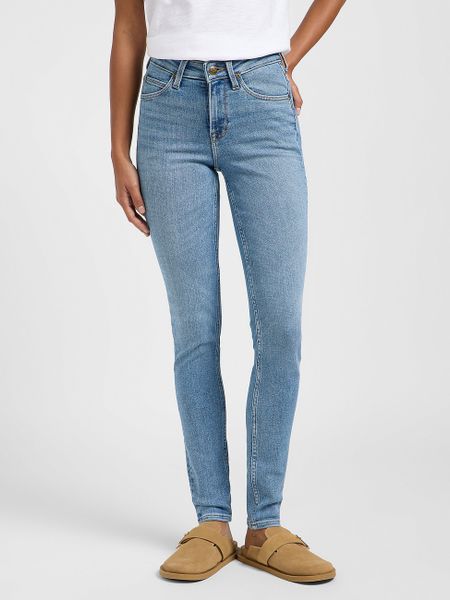 DAMSKIE SPODNIE JEANSOWE LEE SCARLETT HIGH MID STRENGTH 112363821. Jeansy Lee, bez wzorów, z jeansu. Za 209,99 zł.