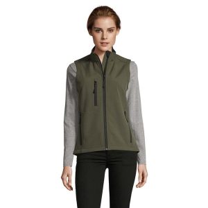 Damska Kamizelka Bez Rękawów Rallye Softshell. Zielone kamizelki SOL'S, s, bez wzorów, z softshellu, bez kołnierzyka, bez ramiączek, bez kaptura. Za 186,99 zł.