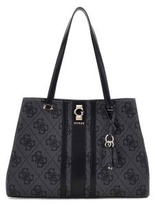 Guess Shopper bag w kolorze antracytowym - 38 x 27 x 12 cm rozmiar: onesize. Czarne shopper bag Guess, z aplikacjami, z materiału, na ramię, bez dodatków. Za 491,99 zł.