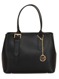 Mia Tomazzi Skórzana torebka w kolorze czarnym - 31 x 24 x 11 cm rozmiar: onesize. Czarne torebki klasyczne Mia Tomazzi, bez wzorów, z materiału, na ramię, bez dodatków. Za 288,52 zł.