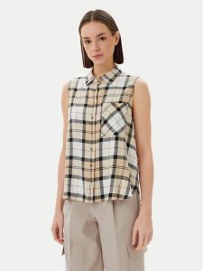 Barbour Koszula LSH1670SN51 Beżowy Regular Fit. Brązowe koszule Barbour, bez wzorów, z syntetyku, bez kołnierzyka, bez ramiączek. Za 249,99 zł.