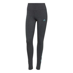 Legginsy damskie adidas Loungwear Essentials. Niebieskie legginsy ADIDAS, bez wzorów, z bawełny, z podwyższonym stanem. Za 59,90 zł.