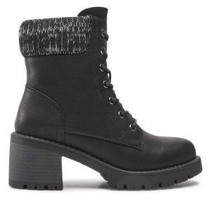 Trzewiki Clara Barson. Czarne botki Clara Barson, bez wzorów, bez obcasa, na słupku, bez zapięcia. Za 179,99 zł.