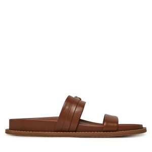 Klapki MICHAEL Michael Kors. Brązowe klapki MICHAEL Michael Kors, bez wzorów, bez obcasa. Za 419,99 zł.