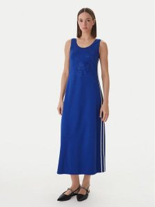 LOLA CASADEMUNT Sukienka codzienna LS2616148 Niebieski Regular Fit. Niebieskie sukienki LOLA CASADEMUNT, na co dzień, l, bez wzorów, z wiskozy, bez kołnierzyka, bez ramiączek, proste. Za 543,99 zł.