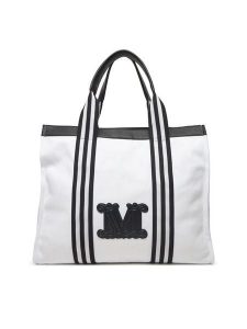 Max Mara Beachwear Torba 2516511019650 Biały. Białe torebki klasyczne Max Mara Beachwear, bez wzorów, ze skóry, bez dodatków. Za 579,99 zł.