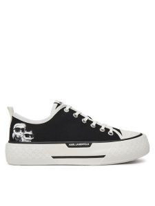 KARL LAGERFELD Trampki KL60614T Czarny. Czarne trampki KARL LAGERFELD, bez wzorów, z materiału, bez zapięcia. Za 319,99 zł.