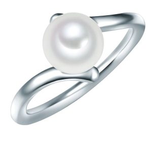 Valero Pearls Srebrny pierścionek srebro wysokiej próby Perła hodowlana słodkowodna srebrny Pierścionki 1 ct Damski. Szare pierścionki Valero Pearls, z perłą, srebrne. Za 199,99 zł.