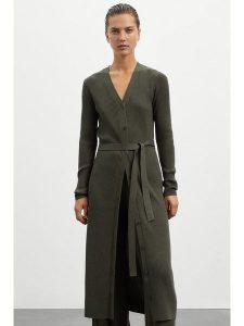 Ecoalf Kardigan w kolorze khaki rozmiar: XS. Brązowe kardigany Ecoalf, z tkaniny. Za 175,67 zł.