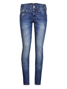 Herrlicher Dżinsy - Skinny fit - w kolorze niebieskim rozmiar: W24. Niebieskie jeansy Herrlicher, z aplikacjami, ze skóry. Za 96,60 zł.