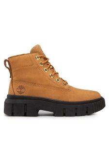 Timberland Trzewiki Greyfield Leather Boot TB0A5RP4231 Brązowy. Brązowe botki Timberland, bez wzorów, z nubiku, bez obcasa, na płaskiej podeszwie, bez zapięcia. Za 539,99 zł.