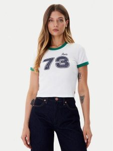 Levi's® T-Shirt Graphic Ringer A3523-0142 Biały Slim Fit. Białe t-shirty s, bez wzorów, z bawełny, bez kołnierzyka, bez ramiączek. Za 129,99 zł.