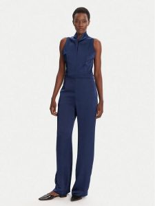 HUGO Kombinezon 50542280 Granatowy Regular Fit. Niebieskie sukienki Hugo, bez wzorów, z syntetyku, bez kołnierzyka, bez ramiączek. Za 649,99 zł.