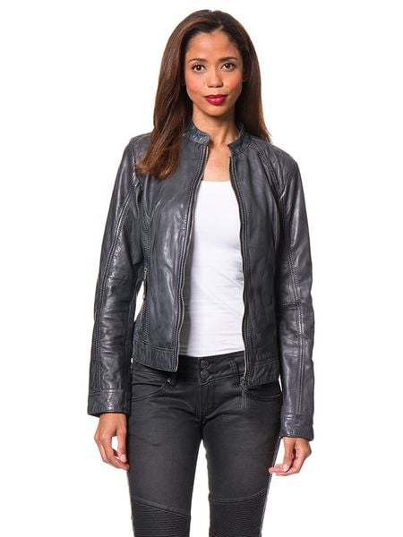 7eleven Skórzana kurtka "Rostock" w kolorze szarym rozmiar: 38. Szare kurtki 7eleven, bez wzorów, z materiału, bez kaptura. Za 268,55 zł.