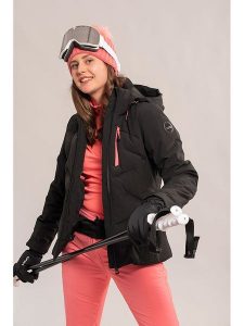 Icepeak Kurtka narciarska "Flovilla" w kolorze czarnym rozmiar: 42. Czarne kurtki sportowe Icepeak, m, bez wzorów, bez kaptura, narciarskie. Za 483,17 zł.