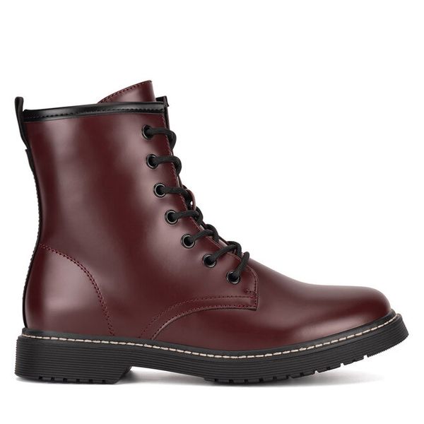 Trzewiki Jenny Fairy. Czerwone botki Jenny Fairy, bez wzorów, bez obcasa, na płaskiej podeszwie, bez zapięcia. Za 159,99 zł.