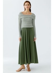 Oui Spódnica w kolorze khaki rozmiar: 34. Brązowe spódnice Oui, na co dzień, bez wzorów, maxi. Za 113,90 zł.