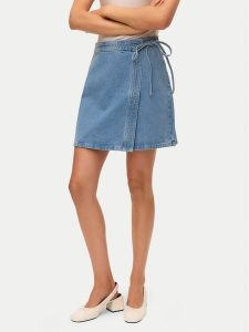 Vero Moda Spódnica jeansowa Liza 10332535 Niebieski Regular Fit. Niebieskie spódnice Vero Moda, l, bez wzorów, z bawełny. Za 139,99 zł.