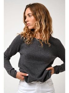 AUTHENTIC CASHMERE Kaszmirowy sweter "Epéna" w kolorze antracytowym rozmiar: M. Czarne swetry oversize AUTHENTIC CASHMERE, m, bez wzorów, z kaszmiru, bez ramiączek. Za 344,54 zł.