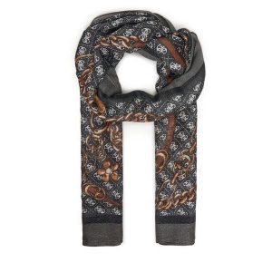 Szal Guess. Szare szaliki Guess, z aplikacjami. Za 199,99 zł.
