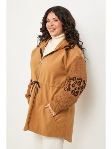 Curvy Lady Parka w kolorze jasnobrązowym rozmiar: 44/46. Brązowe płaszcze Curvy Lady, bez wzorów, bez kaptura. Za 152,99 zł.