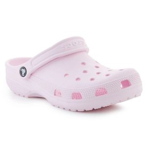 Klapki Crocs Classic 10001-6ZW różowe. Czerwone klapki bez wzorów, bez obcasa. Za 345,55 zł.