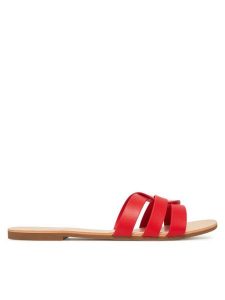 ONLY Shoes Klapki Onlfeli 4 15319426 Czerwony. Czerwone klapki ONLY SHOES, bez wzorów, ze skóry, bez obcasa. Za 79,99 zł.