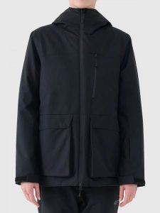 4F Kurtka narciarska w kolorze czarnym rozmiar: S. Czarne kurtki sportowe 4f, m, bez wzorów, bez kaptura, narciarskie. Za 248,58 zł.