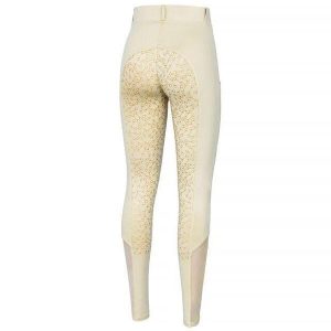 Legginsy do jazdy konnej damskie Start Kensington elastyczne, z pełnym lejem. Brązowe legginsy START, bez wzorów. Za 212,99 zł.