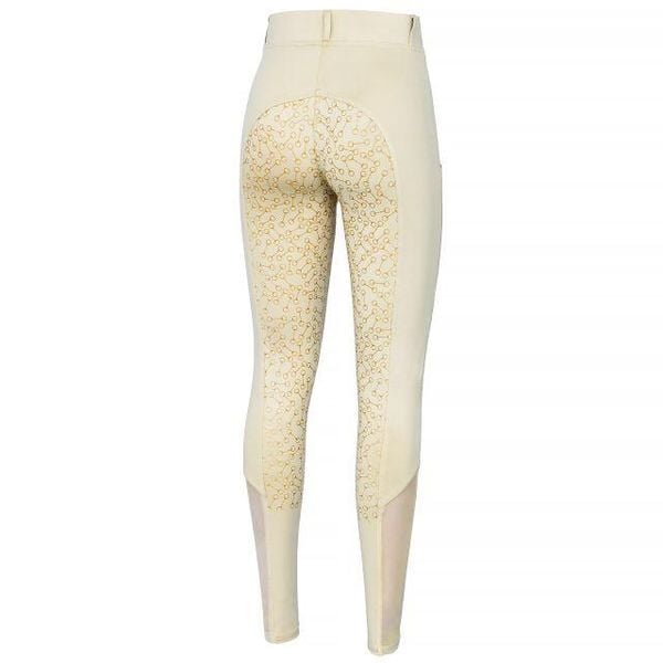 Legginsy do jazdy konnej damskie Start Kensington elastyczne, z pełnym lejem. Brązowe legginsy START, bez wzorów. Za 212,99 zł.