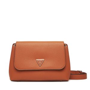 Torebka Guess. Brązowe listonoszki Guess, z aplikacjami, bez dodatków. Za 369,99 zł.