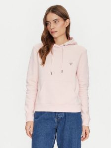 Guess Jeans Bluza W4YQ04 KC811 Różowy Regular Fit. Czerwone bluzy Guess Jeans, l, z aplikacjami, z bawełny, bez kaptura. Za 199,99 zł.