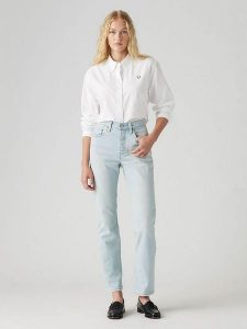 Levi's Dżinsy - Tapered fit - w kolorze błękitnym rozmiar: W29/L30. Niebieskie jeansy Levi's®, z aplikacjami, z podwyższonym stanem. Za 237,73 zł.