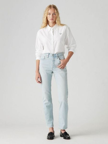 Levi's Dżinsy - Tapered fit - w kolorze błękitnym rozmiar: W27/L30. Niebieskie jeansy Levi's®, z aplikacjami, z podwyższonym stanem. Za 220,12 zł.