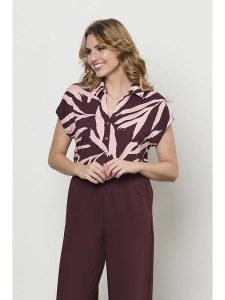 &Co Woman Bluzka "Valetta" w kolorze jasnoróżowo-fioletowym rozmiar: L. Czerwone bluzki &Co Woman, l, bez wzorów, z wiskozy, klasyczne, bez kołnierzyka, bez ramiączek. Za 135,45 zł.