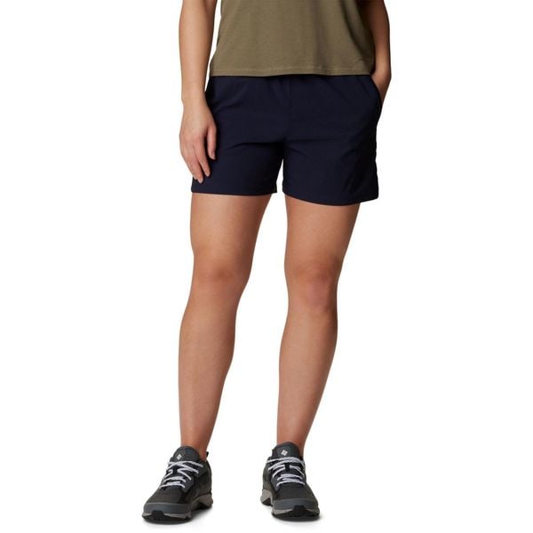 Damskie spodenki turystyczne Columbia Leslie Falls. Niebieskie szorty Columbia, bez wzorów, z elastanu, sportowe. W wyprzedaży za 132,00 zł.