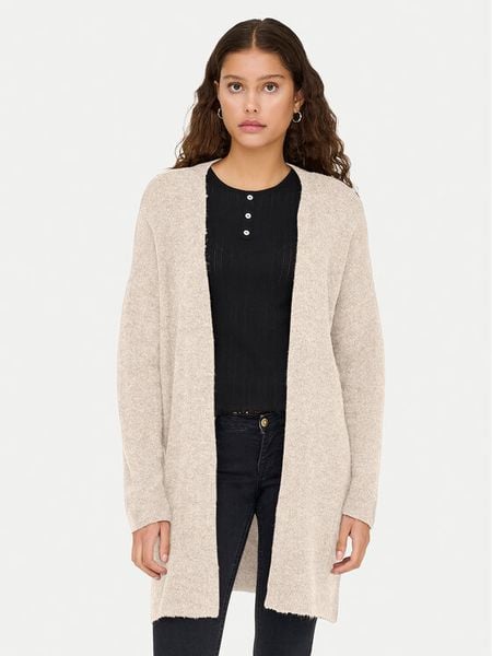 ONLY Kardigan Talio 15358604 Beżowy Regular Fit. Brązowe kardigany ONLY, z syntetyku. Za 169,99 zł.