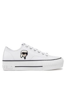 KARL LAGERFELD Trampki Kampus Max KL60425T Biały. Białe trampki KARL LAGERFELD, bez wzorów, ze skóry, bez zapięcia. Za 469,99 zł.