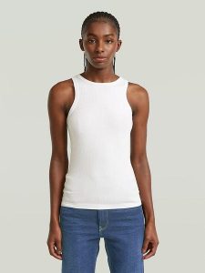 G-Star Top w kolorze białym rozmiar: XL. Białe topy G-Star, xl, bez wzorów, retro, bez kołnierzyka, bez ramiączek. Za 101,94 zł.