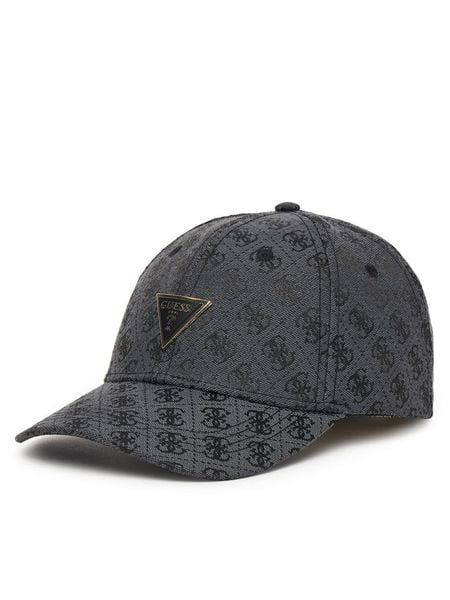 Guess Czapka z daszkiem AW5368 POL01 Czarny. Czarne czapki Guess, z aplikacjami, z poliesteru. Za 124,99 zł.