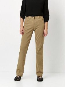 Toni Dżinsy - Relaxed fit - w kolorze beżowym rozmiar: W50. Brązowe jeansy Toni, bez wzorów, z podwyższonym stanem. Za 187,99 zł.