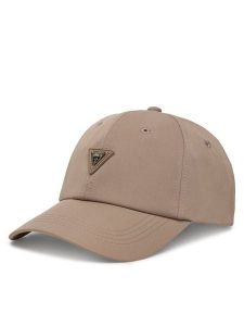 Guess Czapka z daszkiem V4YZ01 WG982 Beżowy. Brązowe czapki Guess, z aplikacjami, z materiału. Za 139,99 zł.